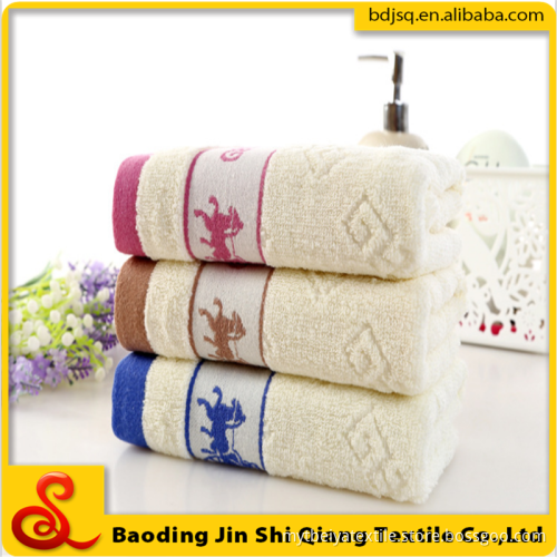super water absorption thick custom logo towel with carriage pattern